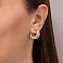 Золотые серьги с фианитами (арт. 1101064) – изображение 3