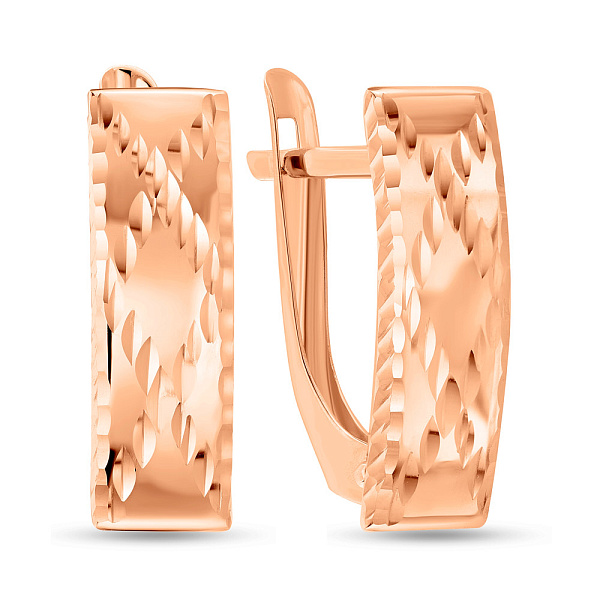 Золотые серьги без камней (арт. 121812) – изображение 1