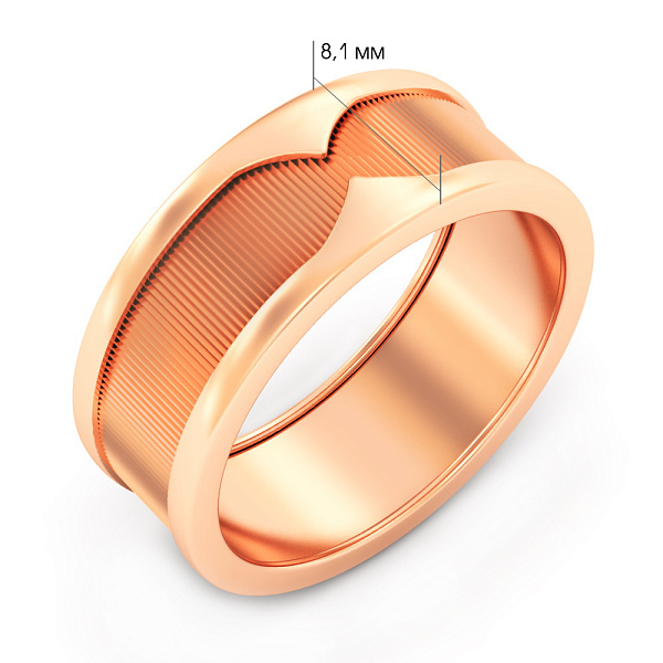Кольцо из красного золота (арт. 1401053а) – изображение 4