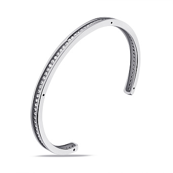 Серебряный браслет с дорожкой из фианитов (арт. 7509/2154)