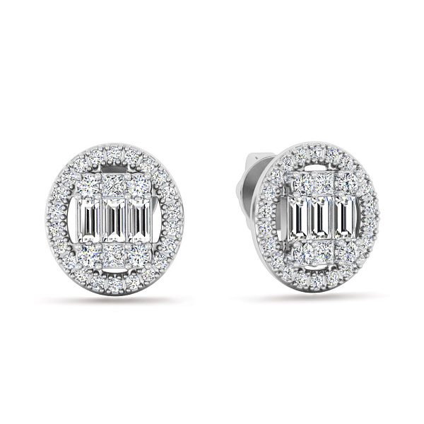 Золоті сережки з діамантами (арт. Т011688060б) – зображення 1