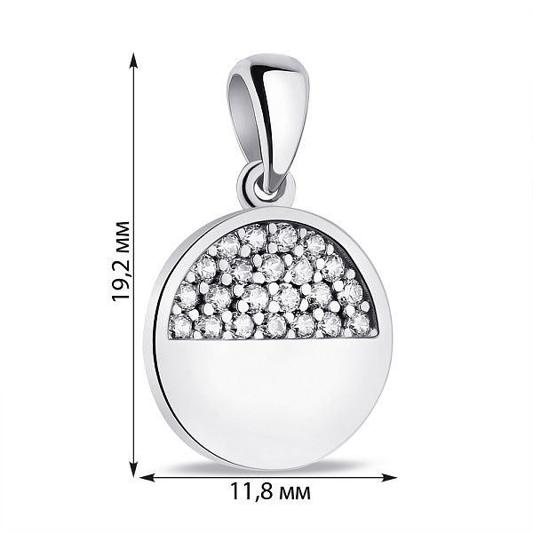 Серебряный подвес с фианитами (арт. 7503/4080) – изображение 2