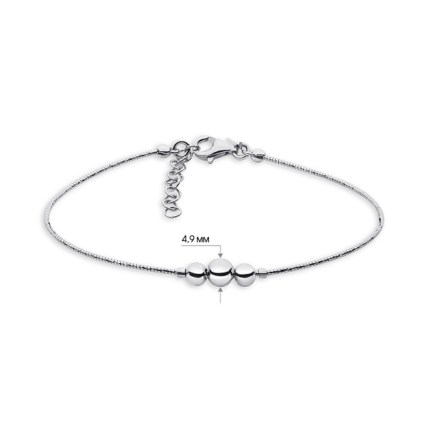 Браслет из серебра без камней (арт. 7509/3878) – изображение 2