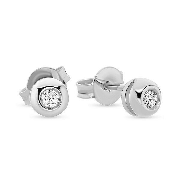 Золоті сережки пусети з діамантами (арт. С041027005б) – зображення 1