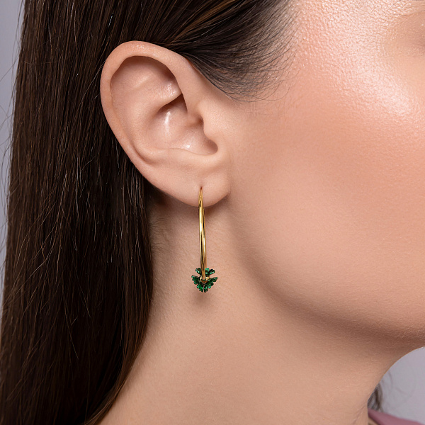 Золотые серьги Francelli Фиалки (арт. 1091788/30жз) – изображение 2