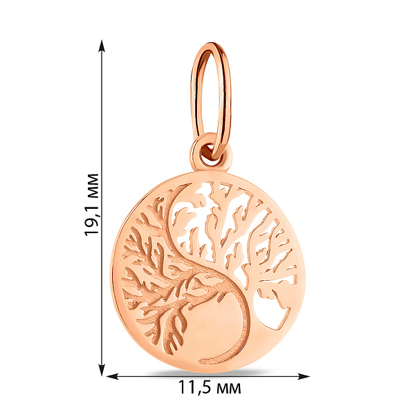 Кулон из красного золота Дерево жизни (арт. 424692/10) – изображение 2