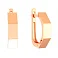 Золотые серьги в красном цвете металла  (арт. 111186) – изображение 1