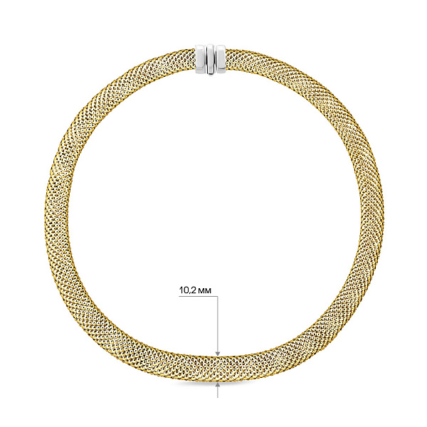 Масивне кольє з білого і жовтого золота (арт. 350400бж) – зображення 4