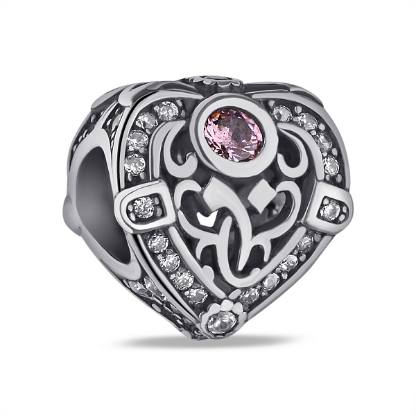 Серебряный шарм Сердце (арт. 7903/П5ФР/7092) – изображение 1