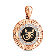 Фото Золотой подвес "Скорпион" с эмалью и фианитами (арт. 440681ечск)