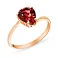 Кольцо из красного золота с гранатом (арт. 140467Пк) – изображение 1