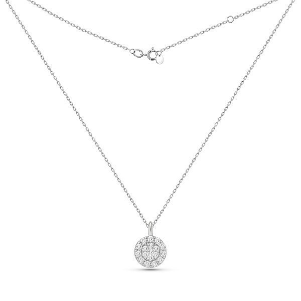 Кольє з білого золота з діамантами (арт. Ц011658010б) – зображення 2