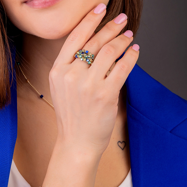 Золота каблучка Francelli (арт. 156217жсдбрз) – зображення 3