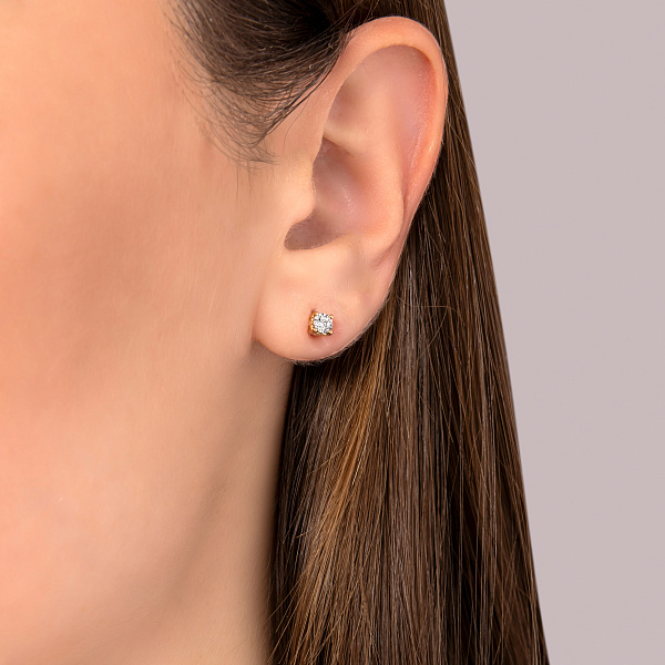 Серьги из красного золота с бриллиантами (арт. Т011698010) – изображение 3