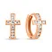 Серьги Крестики из золота с фианитами (арт. 1091545) – изображение 1
