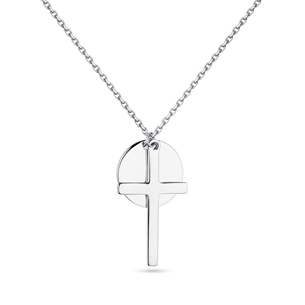 Серебряное колье с двумя подвесками (арт. 7507/1412/15) – изображение 1