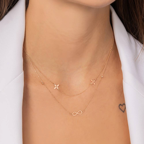 Кольє з червоного золота Нескінченність (арт. 352804) – зображення 2