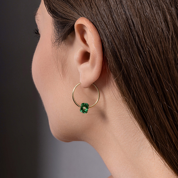 Золотые серьги Francelli Фиалки (арт. 1091788/20жз) – изображение 3