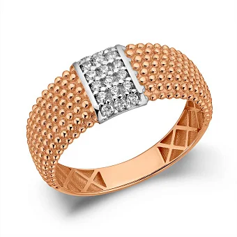 Золота каблучка з фіанітами (арт. 156717р)