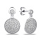 Серебряные серьги-пусеты с россыпью фианитов (арт. 7518/7326) – изображение 1