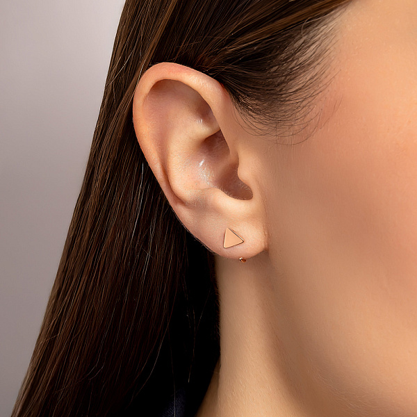 Золоті сережки Трикутники (арт. 1101096) – зображення 2