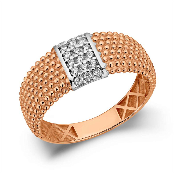 Золота каблучка з фіанітами (арт. 156717р) – зображення 1