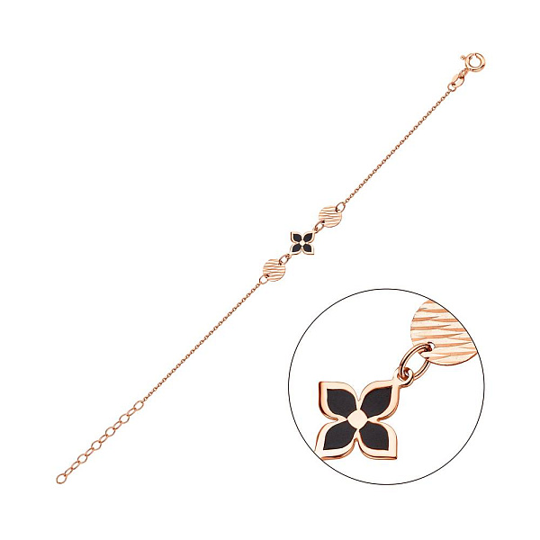 Золотой браслет с эмалью (арт. 326703еч) – изображение 1