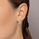 Сережки з білого золота з діамантами (арт. С011263010б) – зображення 2