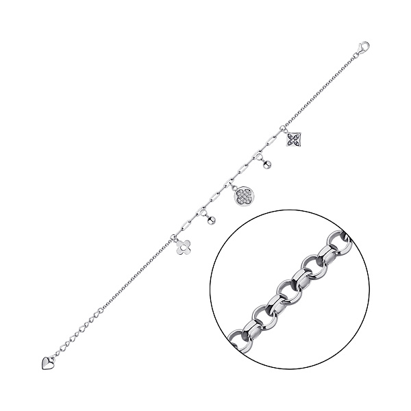 Серебряный браслет с фианитами (арт. 7509/3976) – изображение 1