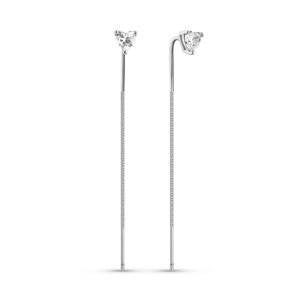 Серьги-протяжки из серебра с фианитами (арт. 7502/2168072) – изображение 1