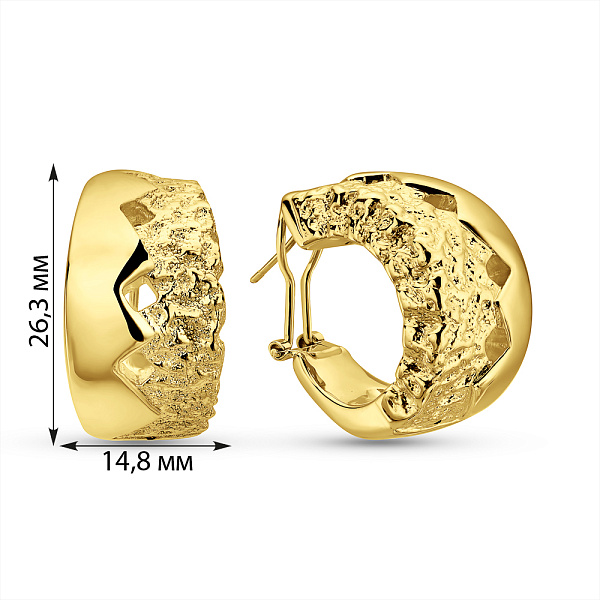 Серьги из желтого золота Francelli (арт. е1091845ж) – изображение 5