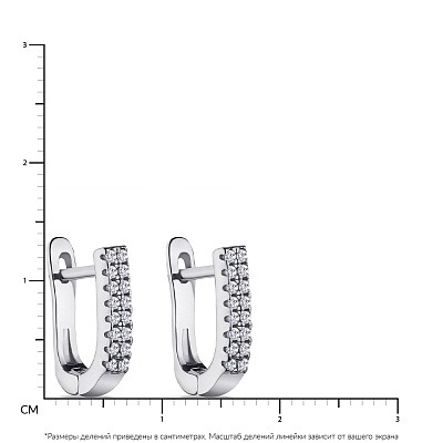 Серьги серебряные с белыми фианитами (арт. 7502/2773)
