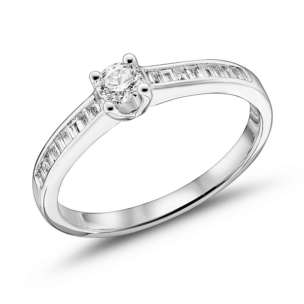 Золотое кольцо с бриллиантами (арт. К341395030б) – изображение 1