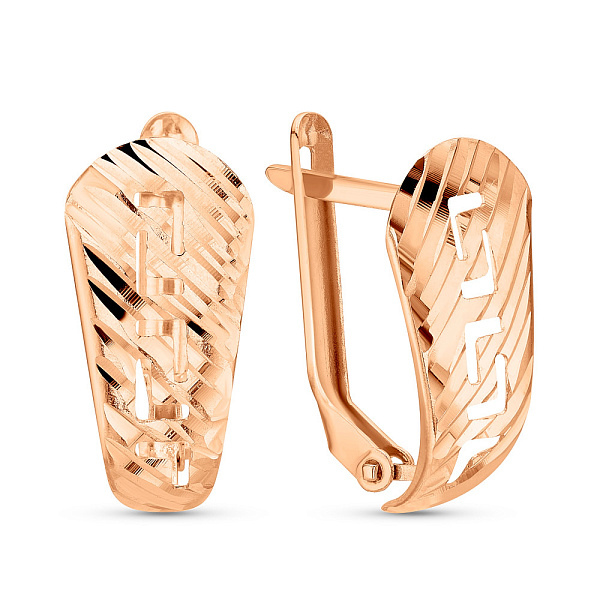 Золотые серьги Олимпия без камней (арт. 109644) – изображение 1