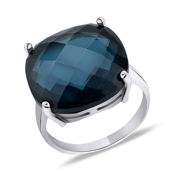 Серебряное кольцо с кварцем (арт. 7001/3273Пкс) – изображение 1