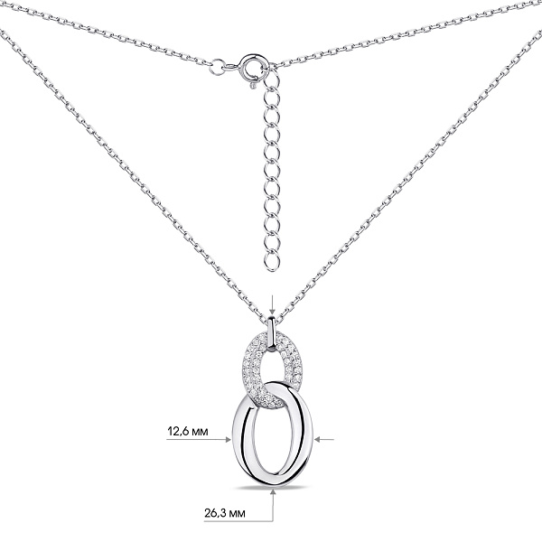 Серебряное колье с фианитами (арт. 7507/2188) – изображение 3