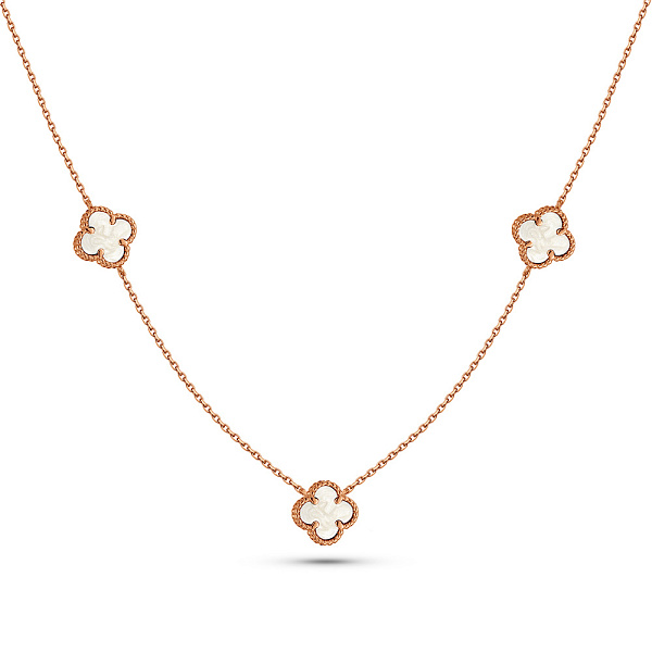 Золоте кольє Конюшина з перламутром (арт. 361494/7п) – зображення 1