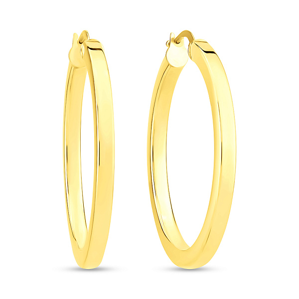 Серьги-кольца из желтого золота (арт. 101329/35ж) – изображение 1