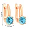 Дитячі золоті сережки з блакитним фіанітом (арт. 110504г) – зображення 6