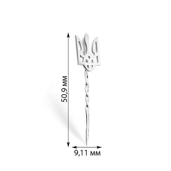 Золотий значок на лацкан Герб України-Тризуб (арт. 360004б) – зображення 3