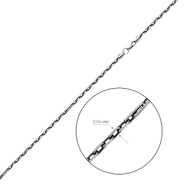 Срібний ланцюжок плетіння Якірне фантазійне (арт. 7908/1069-ч)