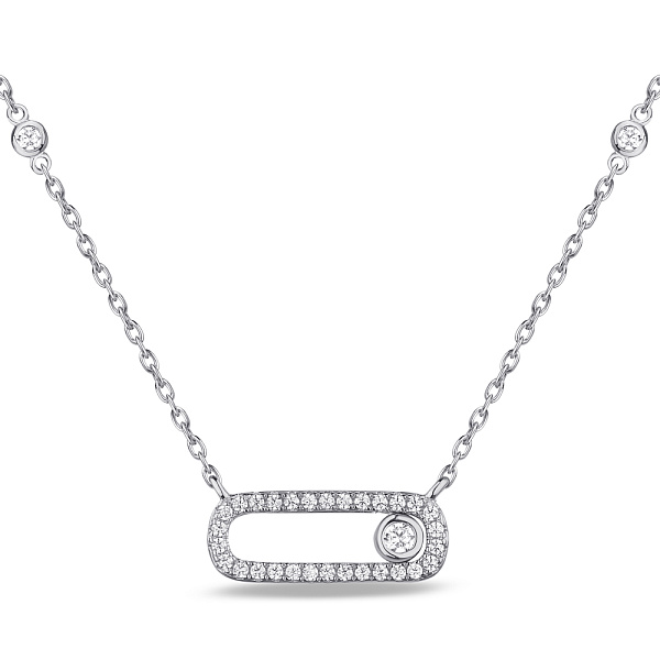 Серебряное колье с фианитами (арт. 7507/1622) – изображение 1