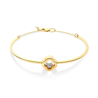 Браслет з жовтого золота з фіанітами (арт. 323728ж)