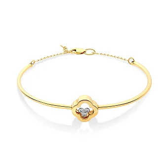 Браслет з жовтого золота з фіанітами (арт. 323728ж)