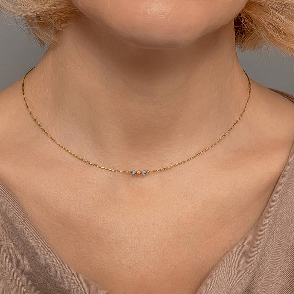 Золоте кольє Orbit (арт. 351991жкб) – зображення 1