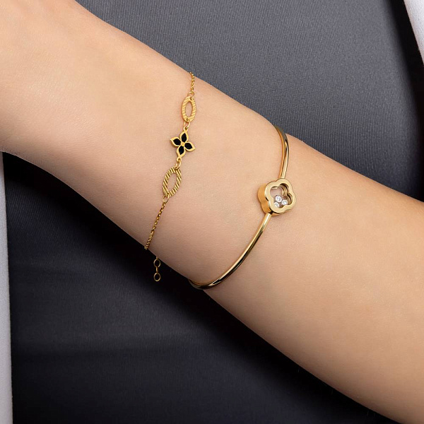 Золотий браслет з емаллю (арт. 326701жеч) – зображення 2