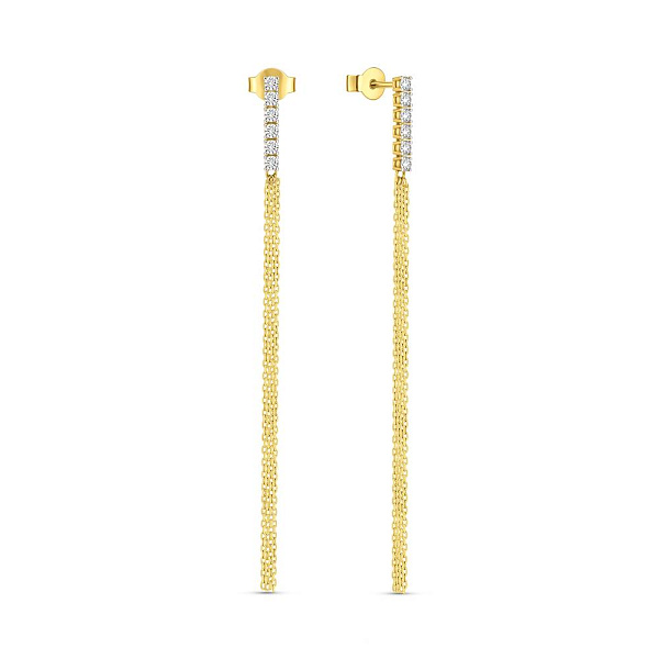 Золотые серьги с бриллиантами Francelli (арт. Т1101175030ж) – изображение 1