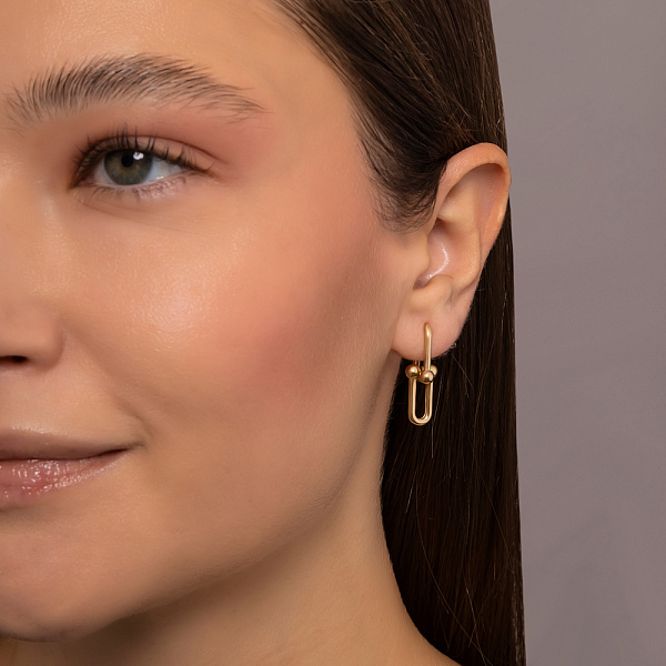 Серьги из желтого золота (арт. 1091467/1ж) – изображение 4