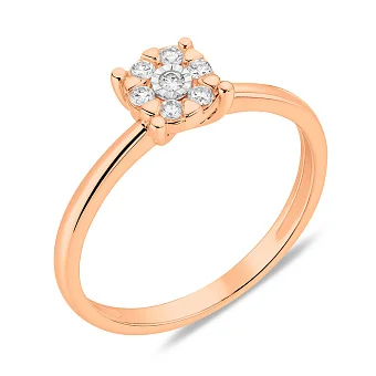 Золота каблучка з діамантами (арт. К011752010)