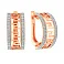Серьги Олимпия из красного золота с фианитами (арт. 113400) – изображение 1